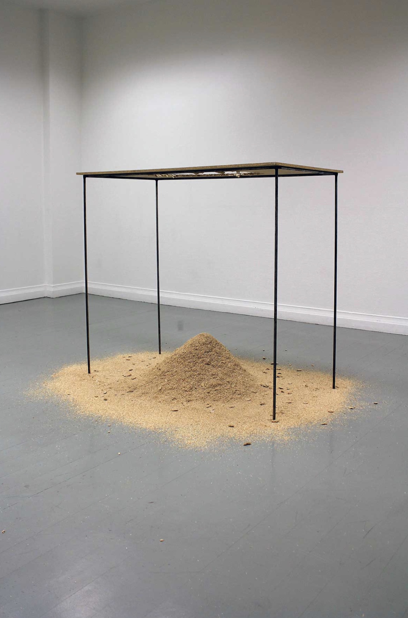 Deal With The Sun, 2013, Steel, chipboard, sawdust, Cm 80 x 160 x 180
